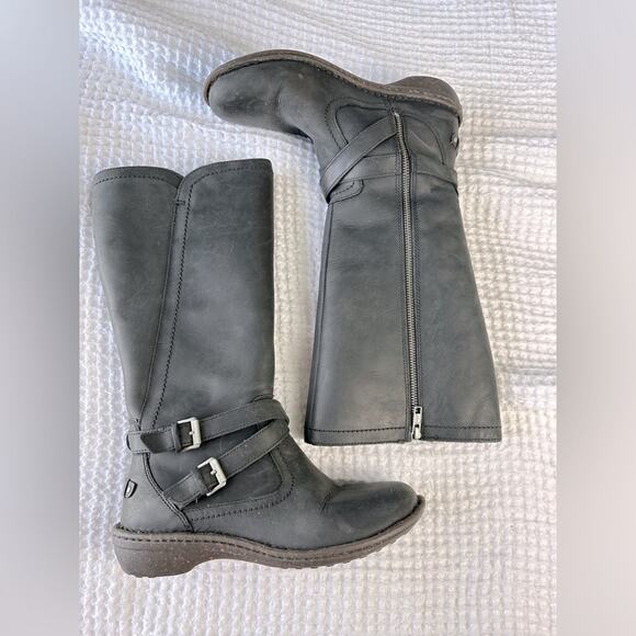 UGG Rosen Tall Leather Boots with Wool Lining Size 8 - Picture 2 of 11